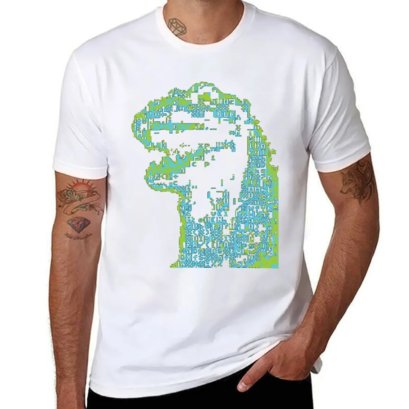 

Giant Lizard ASCII T-Shirt t shirts with prints t shirt man designer T-Shirt
