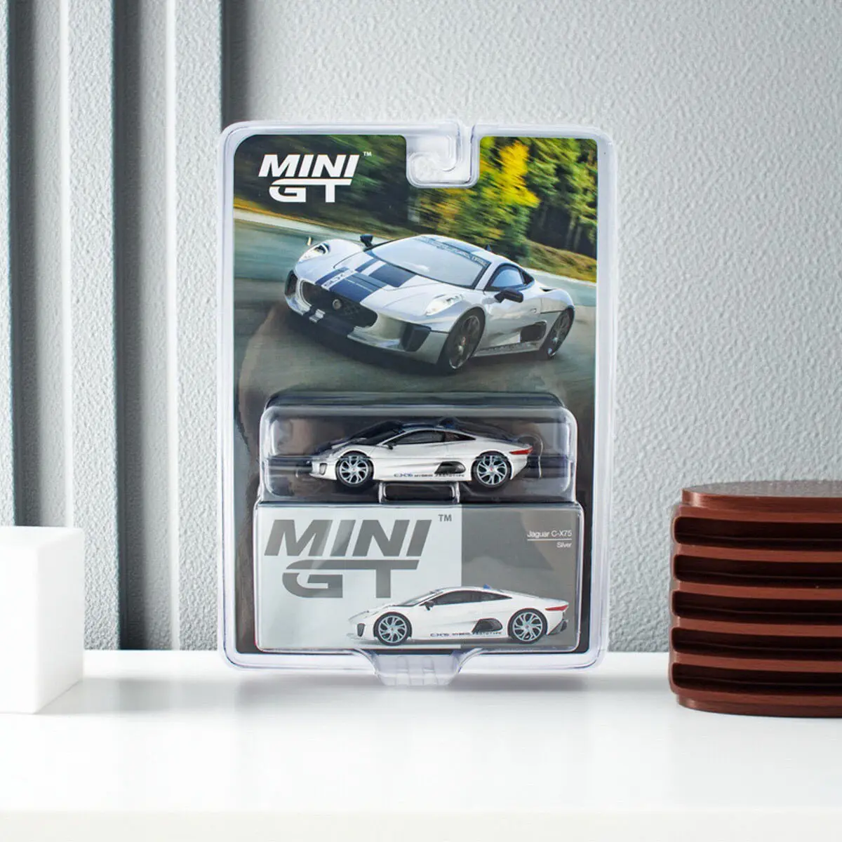 

MINIGT 1:64 960 Jaguar C-X75 Silver LBWK Abas Works ABARTH 963# Alloy Car Module