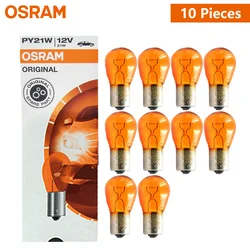 OSRAM Original PY21W 1156 Car Metal Bases Amber Turn Signals Reverse Lamps OEM Auto Brake Bulbs S25 21W 12V 7507 Wholesale 10pcs