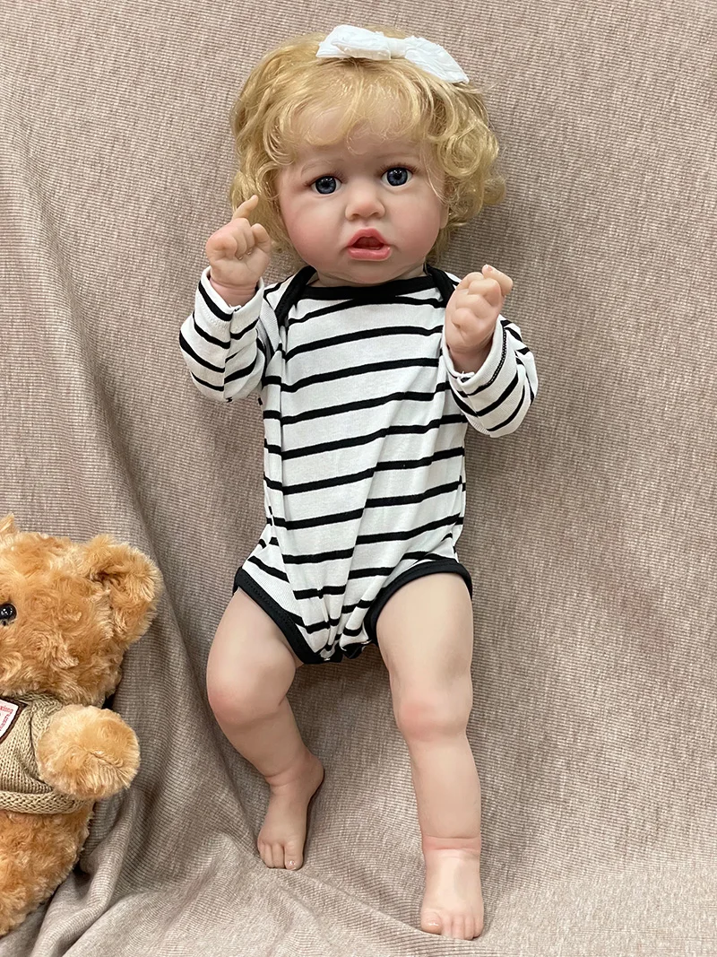 

Cokela 20inch/50cm Open, Blue Eyes Reborn Baby Doll With Rooted Hair Lifelike Newborn Baby Boy Or Girl For Choose