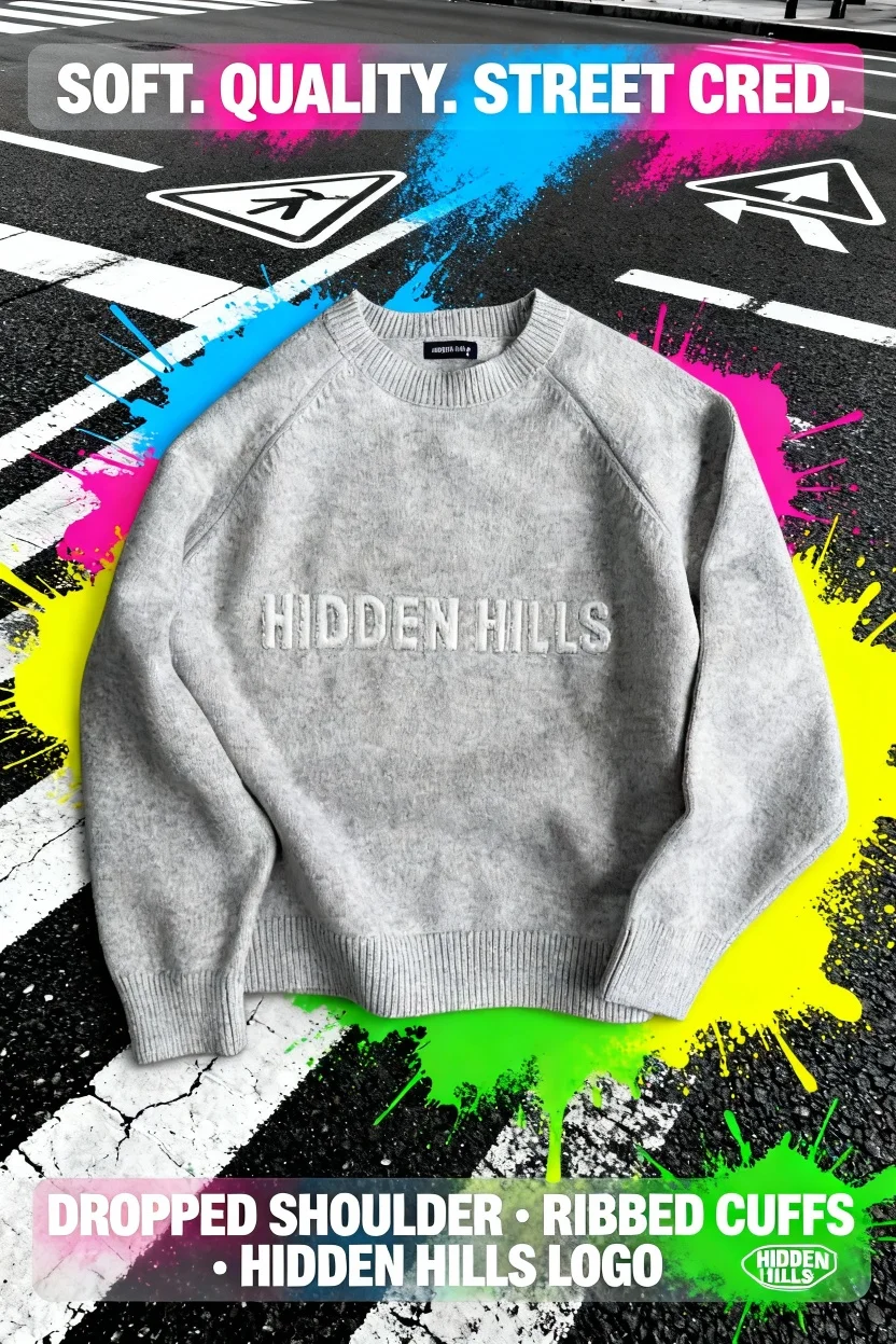 Light Gray Knit Pullover for Women Men Autumn Winter