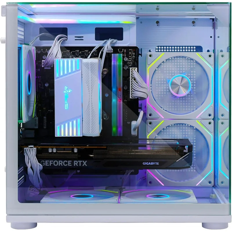 Gaming PC –  Core i5-14400F, RTX 5060 8GB Triple-Fan, 16GB DDR5, 1TB NVMe SSD 3300MB/s, 600W PSU, ARGB MATX Case with 5 ARGB Fan