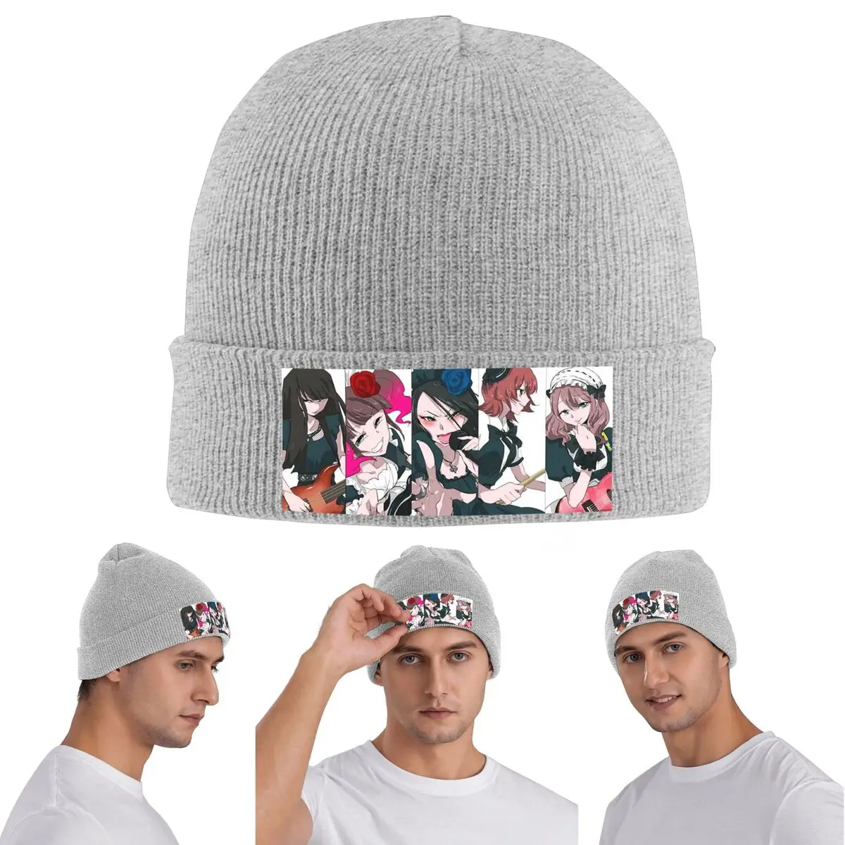 

Band Maid Japan Metal Rock Теплая вязаная шапка Зимняя вязаная шапка Skullies Шапки Хип-хоп Шапки для унисекс