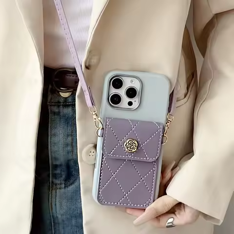 Phone Case For Xiaomi POCO X7 X6 Pro X5 X3 NFC M6 F6 Pro POCO C65 C75 Luxury Flower Wallet Card Bag Crossbody Lanyard Soft Cover