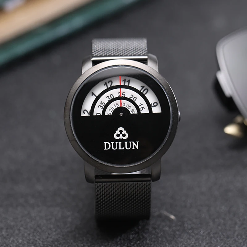 Minimalist Unisex Watch for Men Women Couple Simple Conceptual New Black White Dial Quartz Wristwatch Male Female Pointer Clock