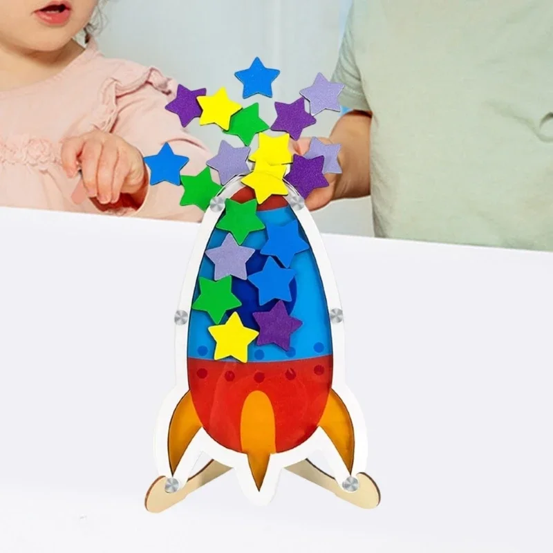 Детская банка с наградами в виде звезд Детская мотивационная банка с наградами Банка с ракетами Банка с наградами Домашние и за