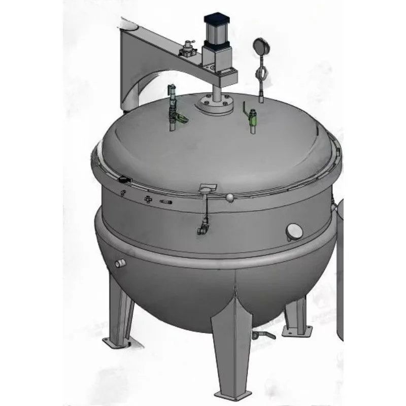 Steam Jacketed Kettle Industrial Steam Gas Heating – Fast Flavor Infusion High Pressure Cooking Pot