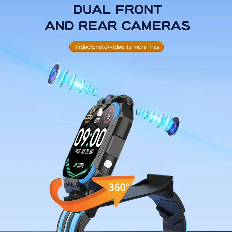 4G Android Kids الأطفال ساعة ذكية بطاقة SIM مكالمة فيديو كاميرا GPS بلوتوث الطفل Smartwatch دعم Play Store تحميل التطبيق