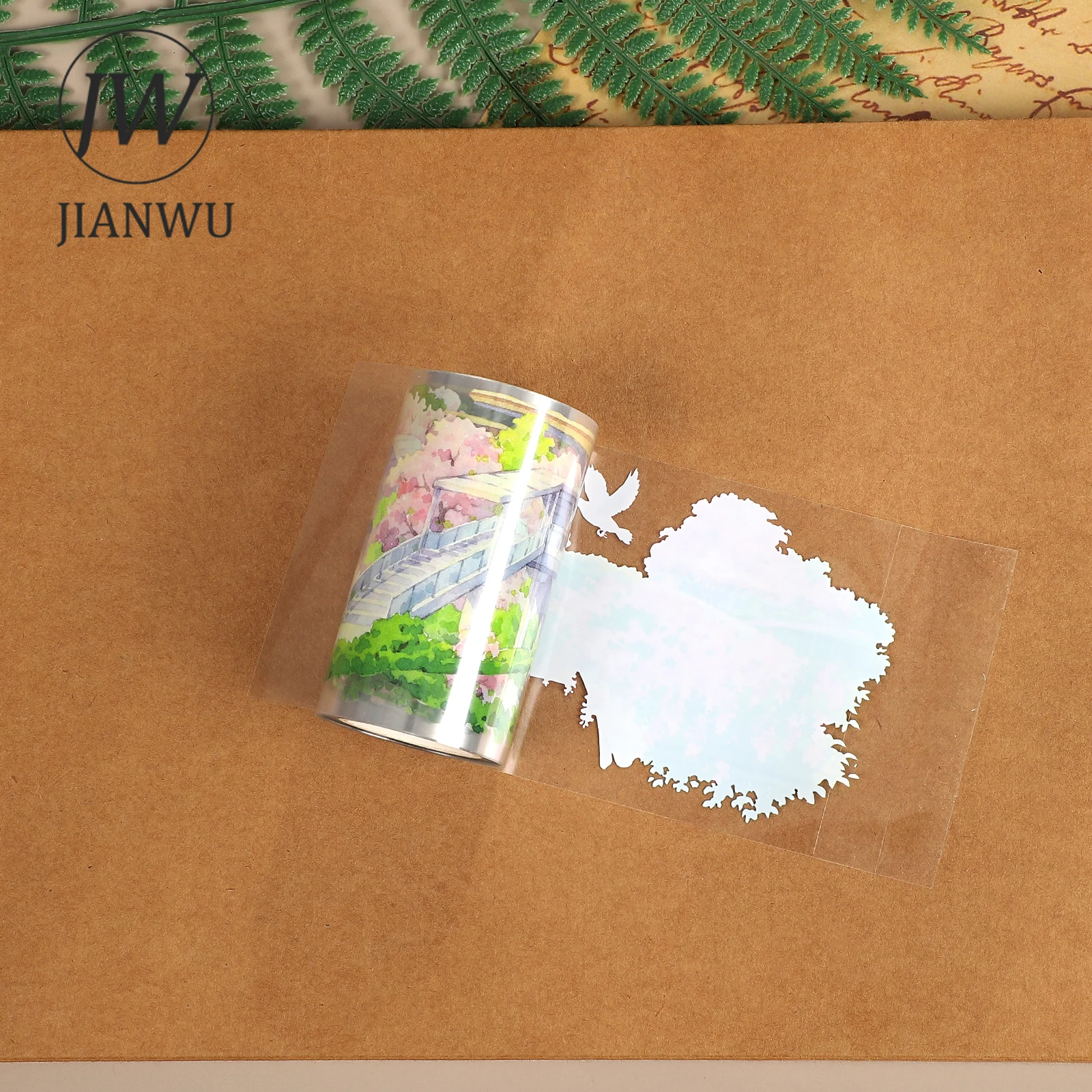 เทป PET ลายวินเทจ 70 มม.*5.4 ม. ลายดอกไม้ ทางเดิน วัสดุตกแต่งสำหรับงานคอลลาจ สมุดภาพ DIY สร้างสรรค์ อุปกรณ์เครื่องเขียน