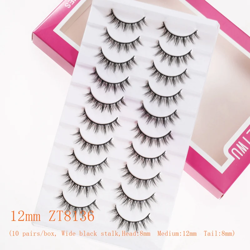 玄飛舞 ナチュラルふわふわパフォーマンスライトメイクマンガまつげストリップギャップクラスターキャットアイフォックスアイDIYふわふわつけまつげホールストリップデイリーウェアまつげ