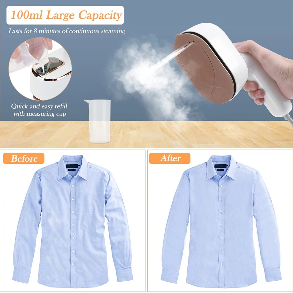 ferro de passar roupa Mini Ferro A Vapor Para Roupas Garment Steamer Foldable Handheld Travel Steam Iron Ferro Elétrico Cerâmico Wet Dry Ironing Machine ferro a vapor vaporizador ferro de passar roupa portatil plancha