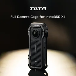 TILTA-jaula de cámara completa para Insta360 X4, montaje rápido, soporte ajustable, Zapata fría, color negro, TA-T67-FCC-B