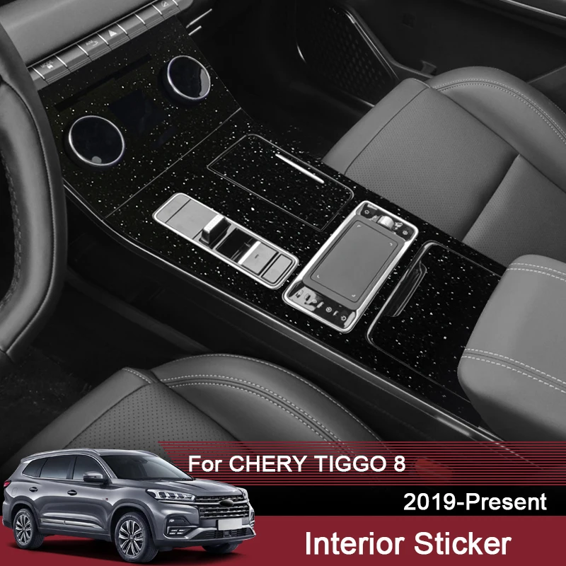 

For Chery Tiggo 8 2019-2025 Car Interior Sticker Windows Contol Decal Inner Door Gear Panel Protective Film Auto Accessories