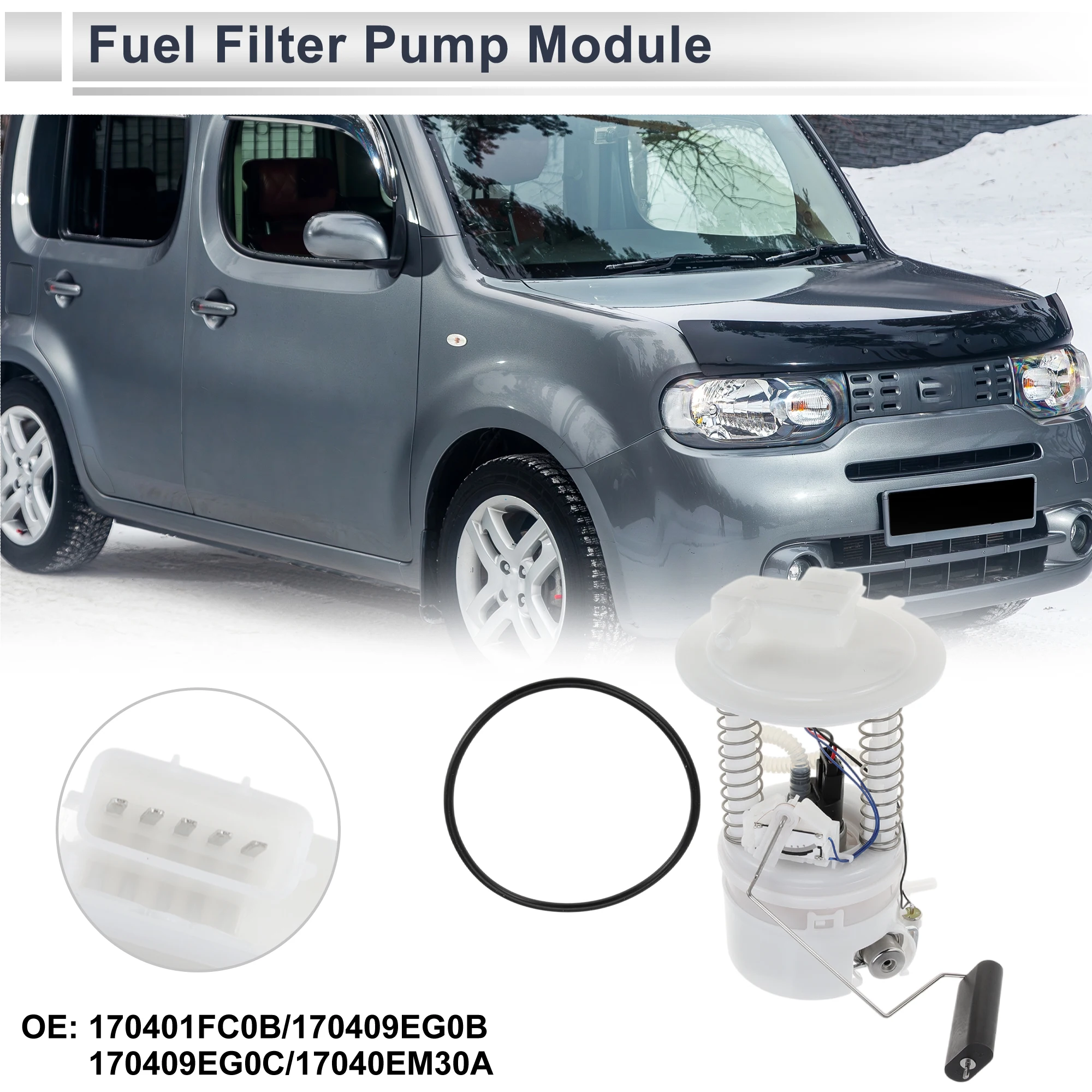 

X Autohaux Electric Fuel Pump Assembly for Nissan Cube 2009-2014 Versa 2007-2012 1.6L 1.8L Fuel Filter Pump Module 170401FC0B