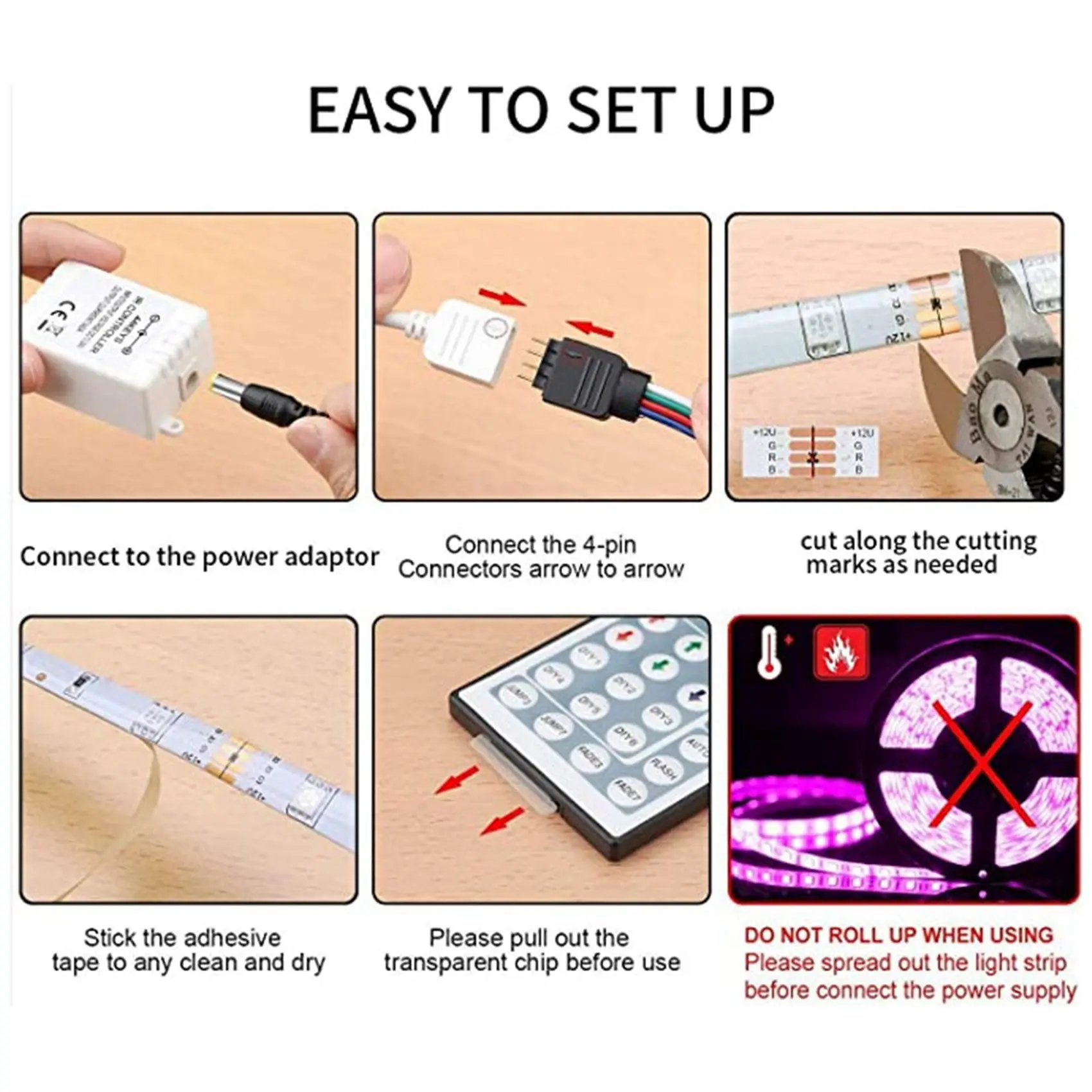 20m RGB LED-Streifen Licht 1200 120leds flexible LED-Licht leiste mit 44 Schlüssel Fernbedienung für Schlafzimmer Halloween Weihnachten