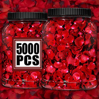 5000/100Pcs Artificial Fake Rose Petals Colorful Simulation Silk Rose Petal For Valentines Day Wedding Party Romantic Decoration