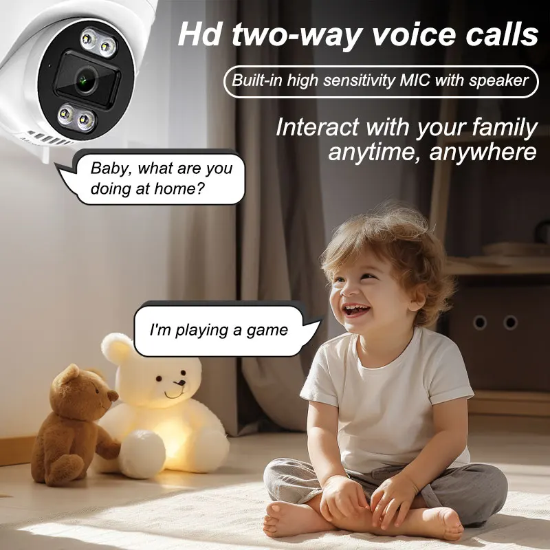 3MP داخلي كاميرا واي فاي لاسلكية 1080P HD مراقبة الأمن للرؤية الليلية كاميرا تلفزيونات الدوائر المغلقة كاميرا مراقبة في الهواء الطلق للمنزل #5