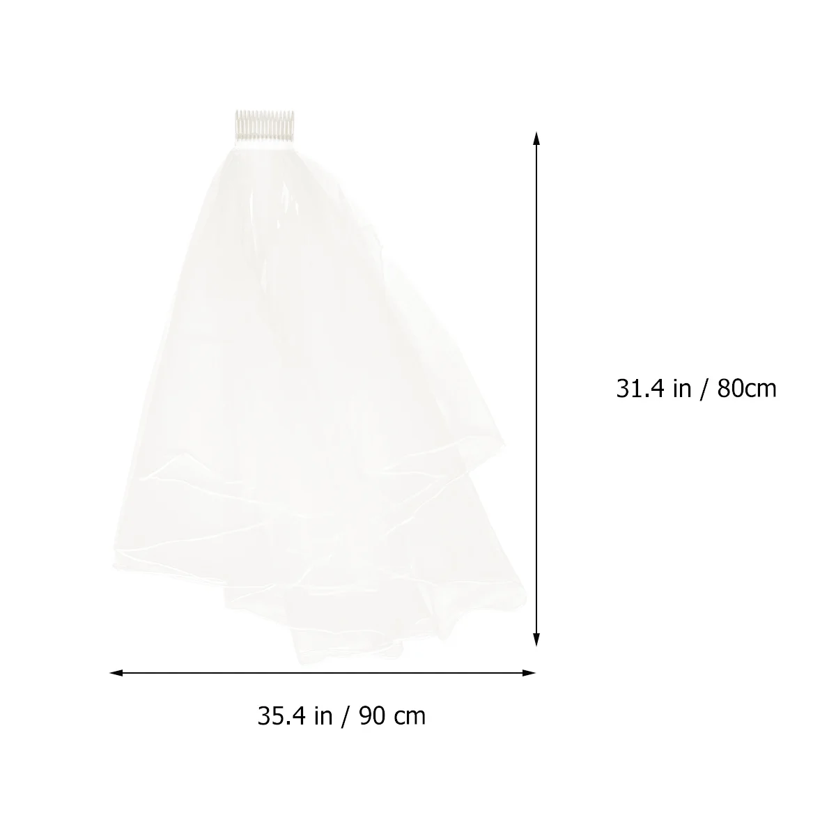 حجاب الزفاف مع مشط بيج طبقة مزدوجة شبكة مانتيلا حجاب غزل خفيف الوزن لحفلات الزفاف التنكرية للشعر #5