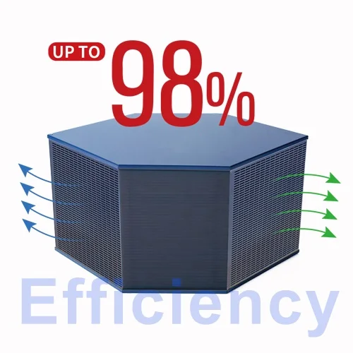 E-VIPO Residential VMC Double Flux HRV Fresh Air Ventilation HVAC Systems Parts ERV Ventilation With Heat Recovery System