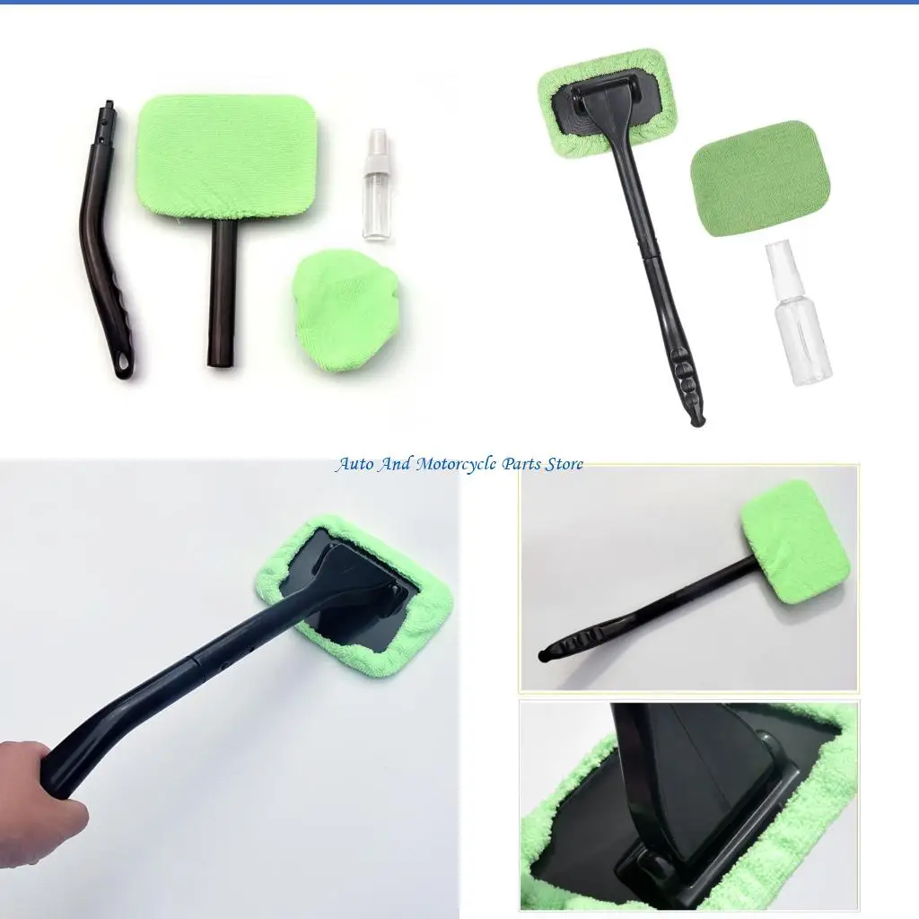 P9FD Windshield Cleaning Tools,Microfiber Car Window Cleaning Tool Auto Interior Exterior Glass Wiper Car Glass Cleaner