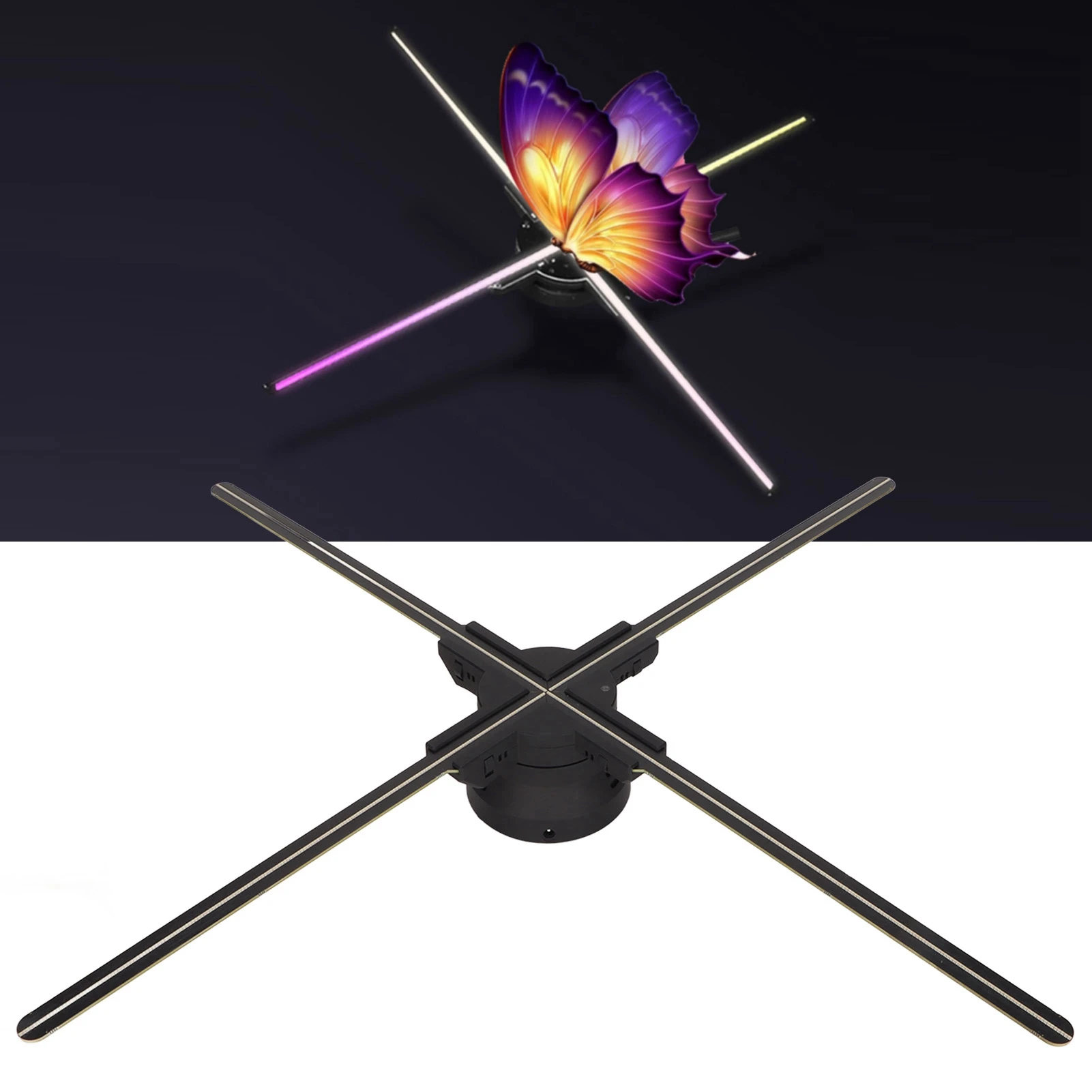 110‑240V 150° 3D Hologram Fan Display 1024x768P Holographic Advertising Machine 8G Memory Card Multipurpose for Store