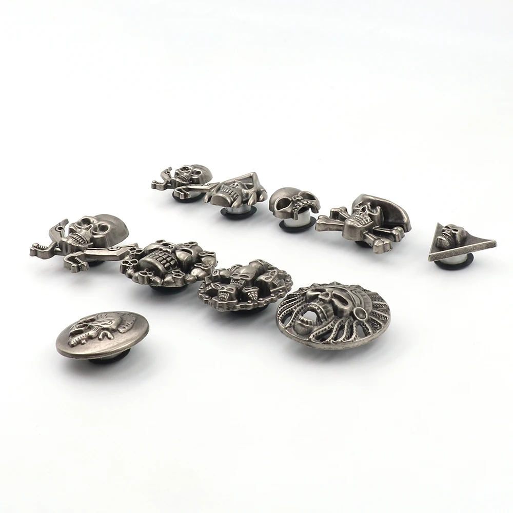 Shoe Metal Джиббитц Charm Decorations Accessories Skeleton Pirate Hat Skull Sandals Ornament Slipper Adult Kids Gift 1 Set