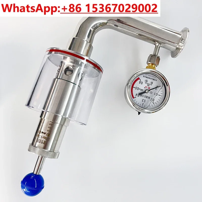 304 sanitary grade stainless steel exhaust valve safety decompression adjustable breathing fermenter pressure relief valve new