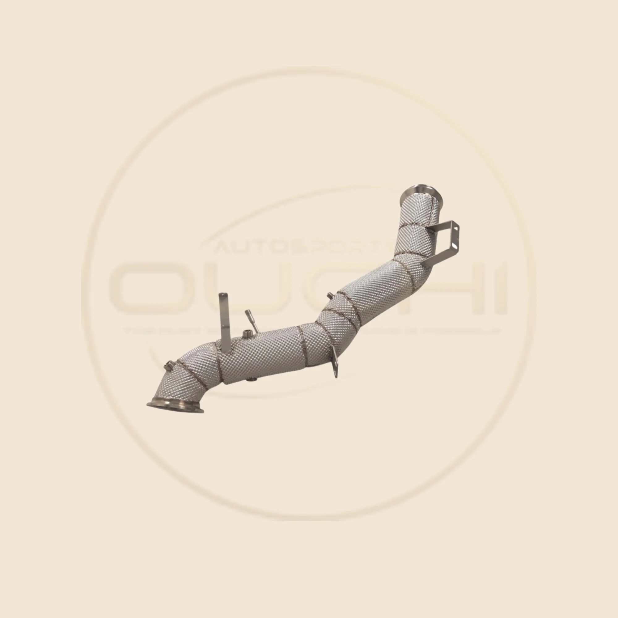 

OUCHI Factory Direct Sales With Catalysis Downpipe For Mercedes Benz C43 24 Stainless Steel Exhaust With Heat Shield