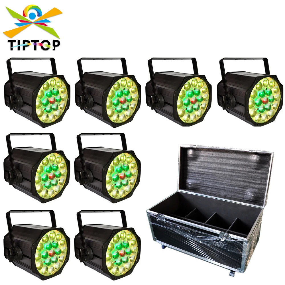 

8IN1 Flightcase Pack 19x12W RGBW 4IN1 Color Led Zoom Par Light Non Waterproof For Birthday Church Christmas Party Dance Show