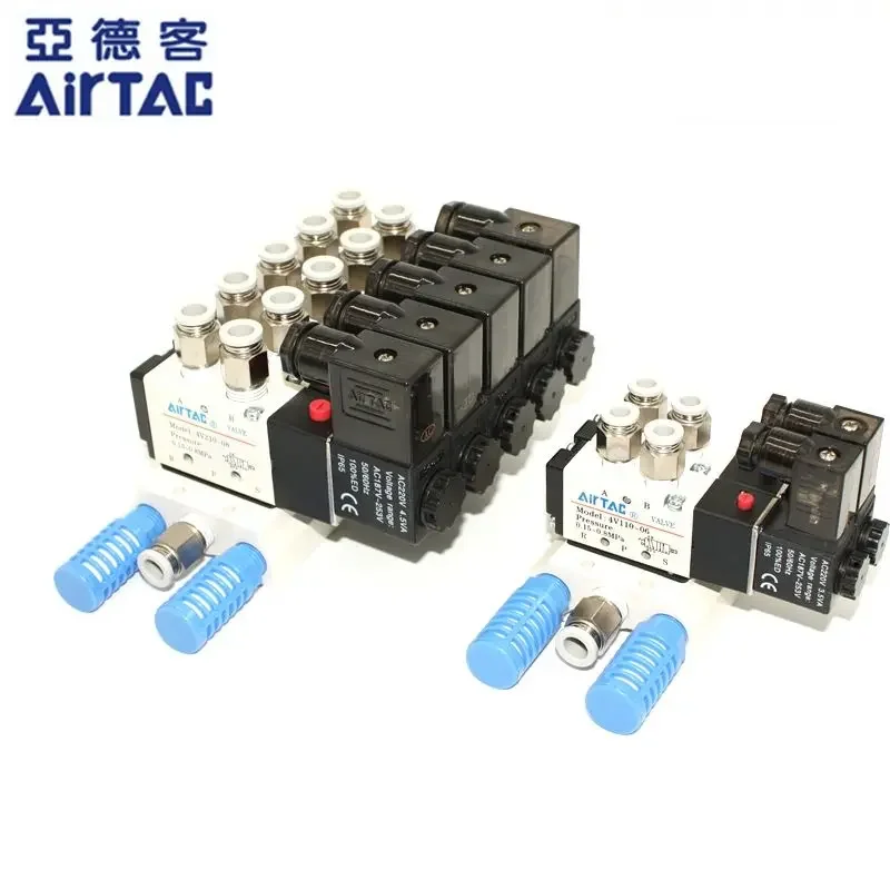 AIRTAC-4v210-08 Zawór elektromagnetyczny 220v Dwupozycyjny pięciodrogowy zawór zwrotny 24v Cewka Cylinder