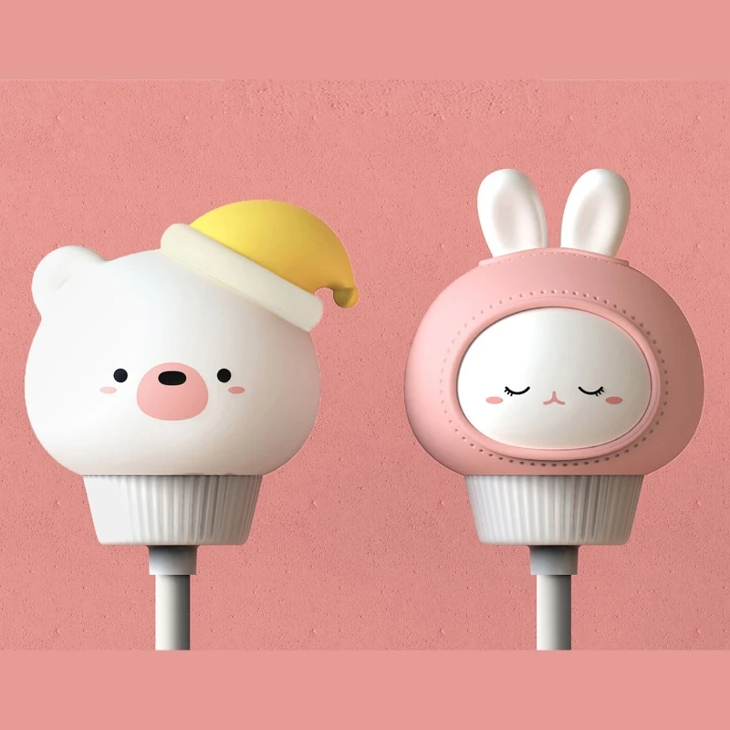 Lampka nocna LED Królik Niedźwiedź Dziecięca lampka nocna do sypialni USB Lampy strzelające Ozdoby do sypialni