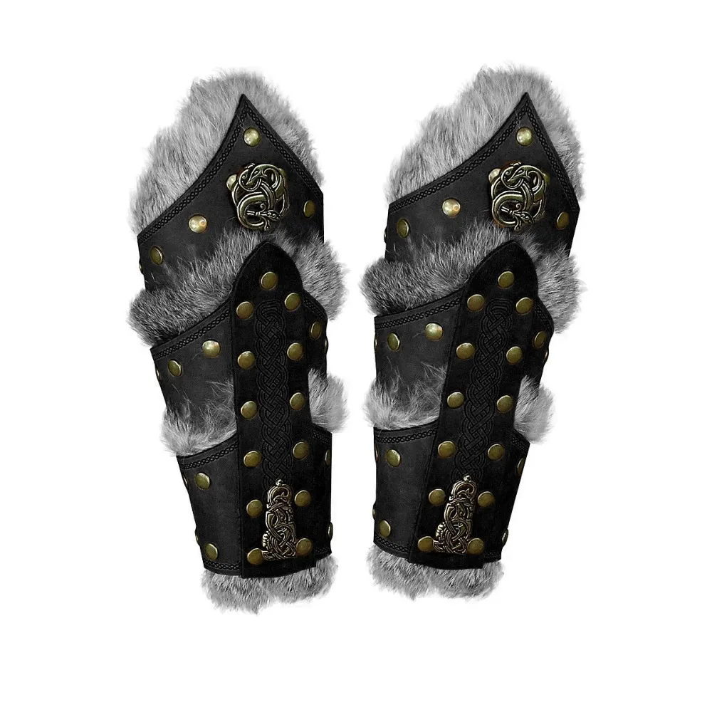 Accesorios de cosplay para juegos de rol LARP: nuevas brazaletes de armadura vikinga medieval renacentista, accesorios de cosplay