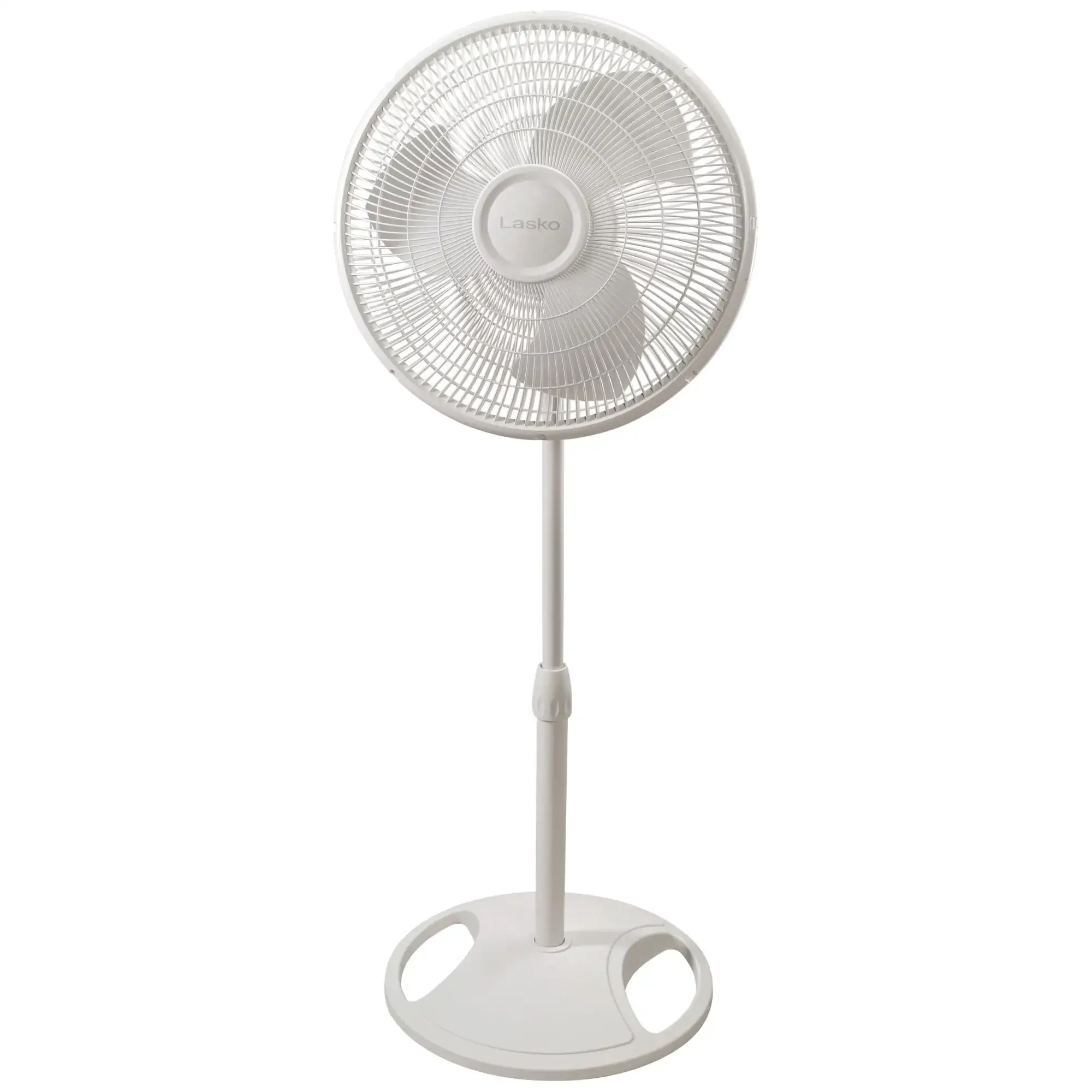 

NEW 16" Oscillating 3-Speed Pedestal Fan with Adjustable Height, 47" H, White, S16200, New