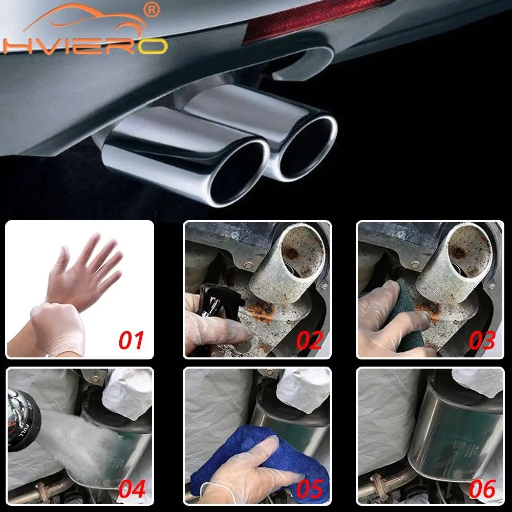 30ml 120ml Remover Rust Car Exhaust Pipe Anti-Rust Spray Metal Surface Cleaner Multi-Purpose Maintenance With Sponge Brush Clean