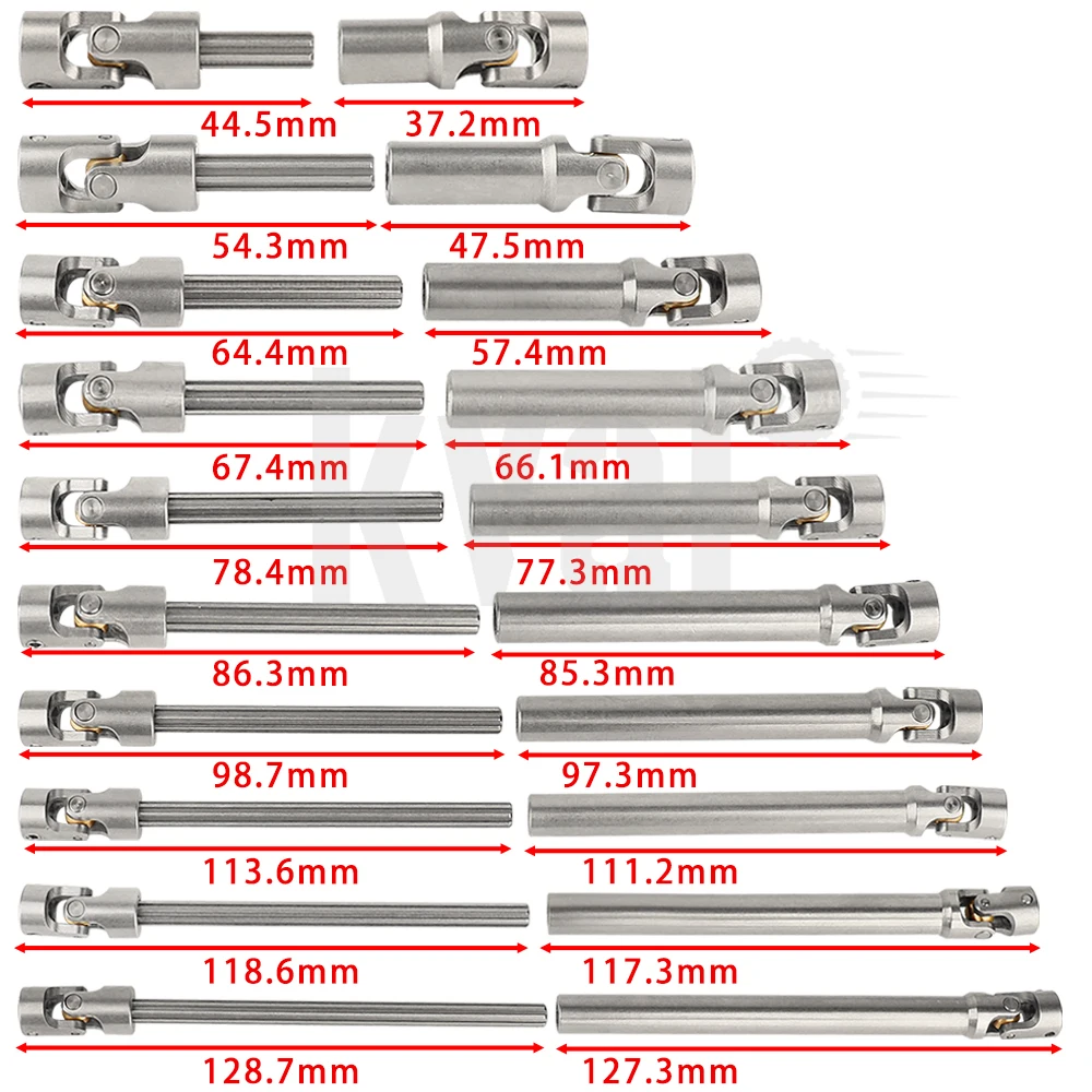 Stainless Steel Heavy-Duty Drive Shaft for 1/10 RC Car Crawler Axial SCX10 90046 AXI03007  Wraith Capra TRX4 TRX6 Redcat Gen8