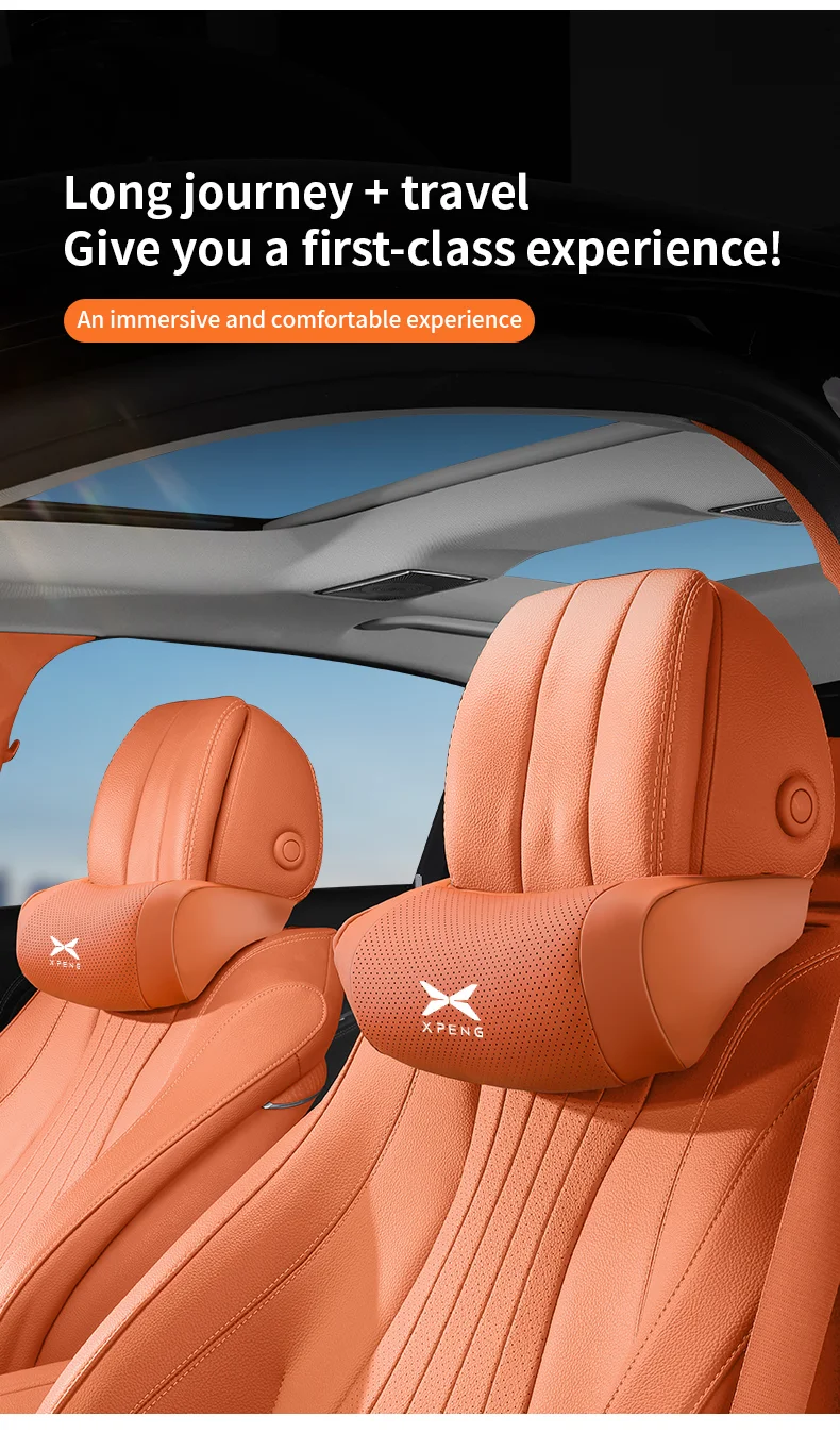 Für XPENG P5 P7 G3 G6 G9 X9 N5 F57 BETA Ultradünne Auto-Kopfstütze Nackenstütze Sitz Atmungsaktives Weiches Nackenkissen Auto-Zubehör – Detail 3