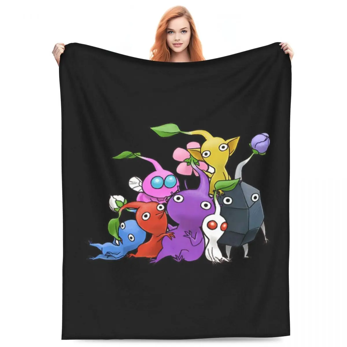 170 Pikmin Ideas Game Art Blankets Flannel Sofa Throw Blanket Super Soft for Couch Bedding Travel Throws Bedspread Quilt