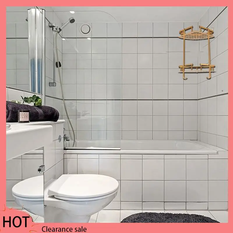 Bathroom Gold Shelf Shower Wall Mounted Corner Basket Shampoo Storage Wall Bathroom Shelf