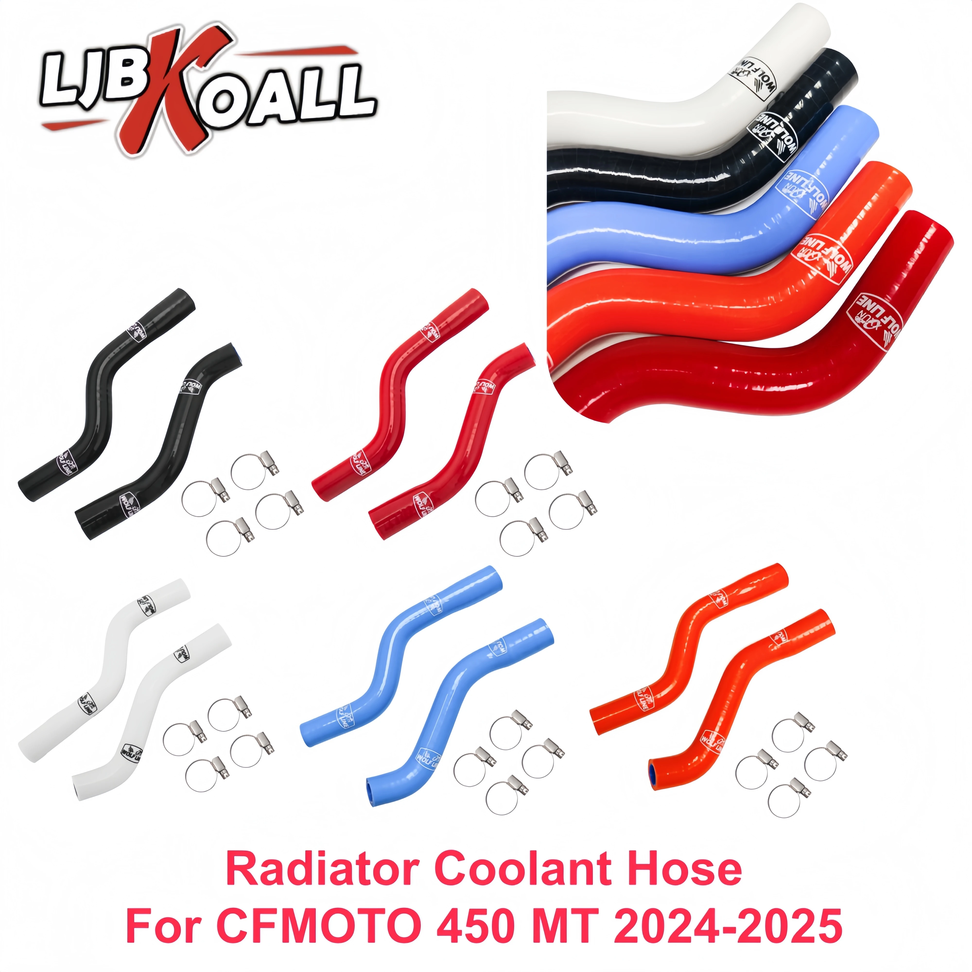 

For CFMoto 450MT 450 MT Water Tank Pipes Tube Silicone Radiator Coolant Hose Kit for CF Moto 450 MT 2024-2025 Accessories