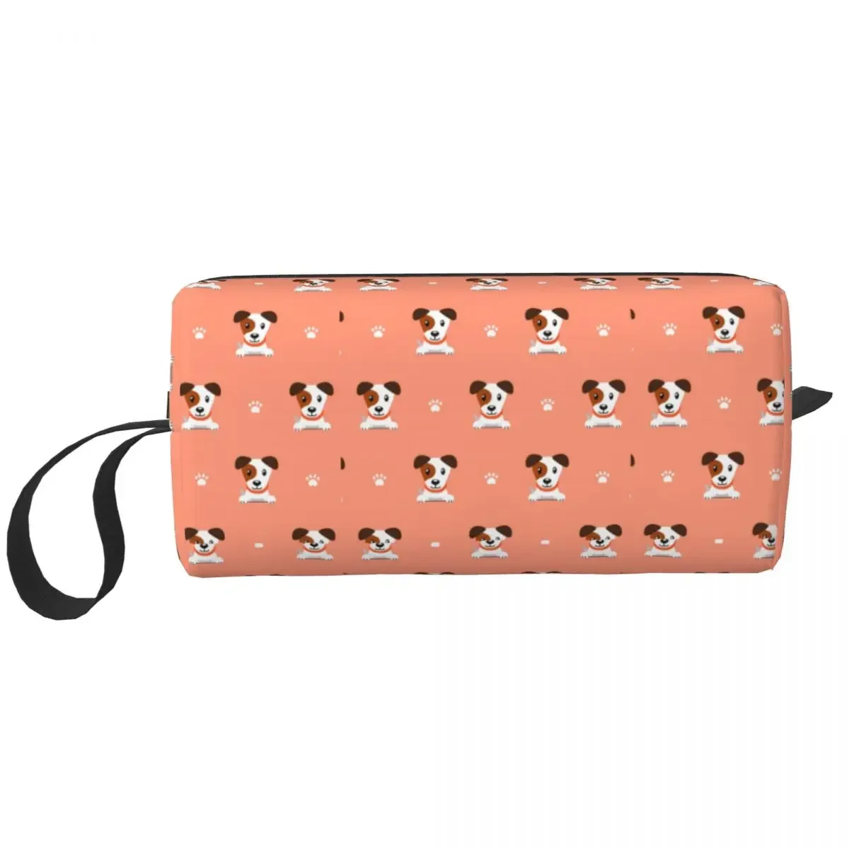 Custom Jack Russell Terrier Cute Toiletry Bag Women Dog Owner Animal Cosmetic Makeup Organizer Lady Beauty Storage Dopp Kit Box