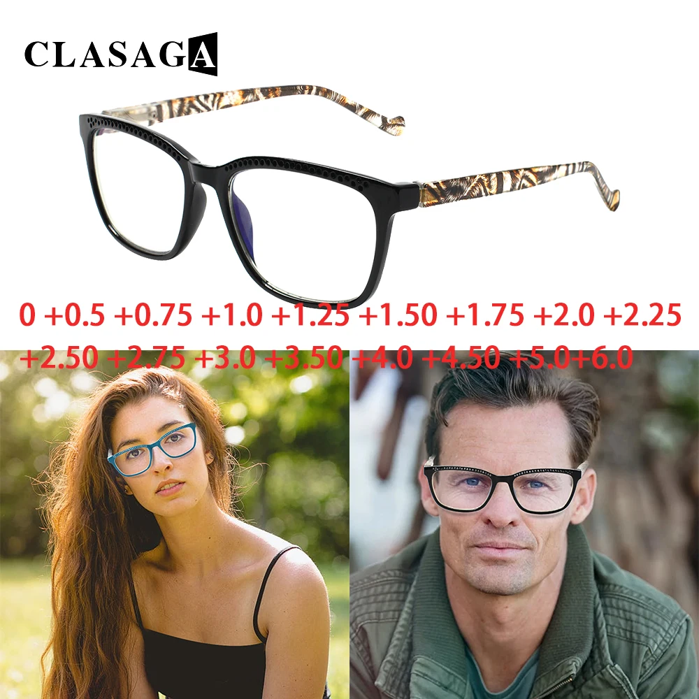 CLASAGA Reading Glasses For Women Men Fashion Print Flower Frame Spring Hinge Ultra-lightweight Eye Protection +1.0+2.0+3