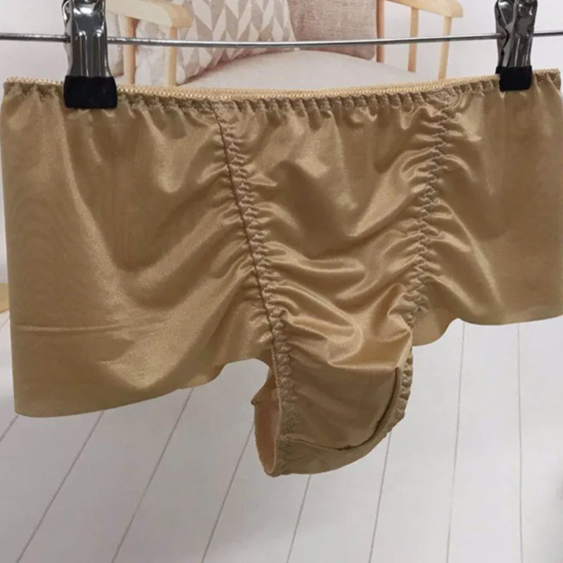 Men Exercise Underwear Soft Elastic Brefs Bulge Pouch Ultra-thin Breathable Bottoms LGBQT Silky Touch Underpants