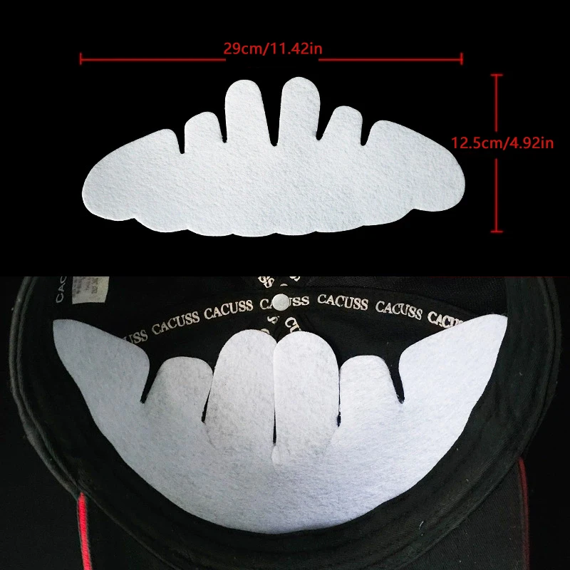 10 pezzi cappello fodera per il sudore scudi estate assorbente del sudore previene le macchie fasce protettive per berretto da golf da baseball cuscinetti anti-sporco