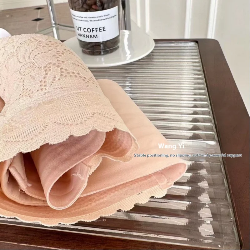 Spring and Summer New800#Mulberry Silk Maintenance Type Jelly Soft SupportBraThree-Dimensional Flower Lace0Women's Binding Under