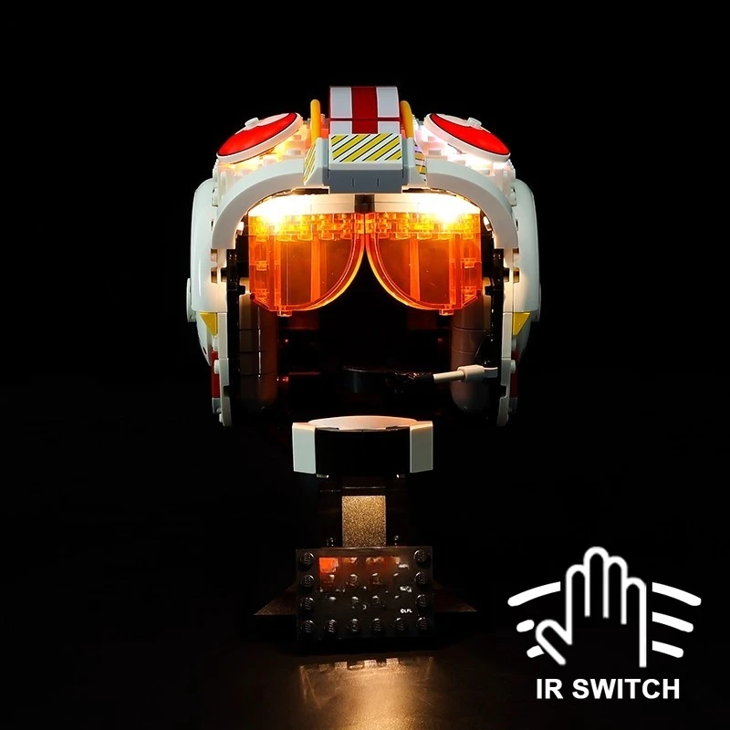 

LED Lighting Set Suitable for LEGO Star Luke Skywalker (Red Five) Helmet 75327(Not Including Building Blocks)