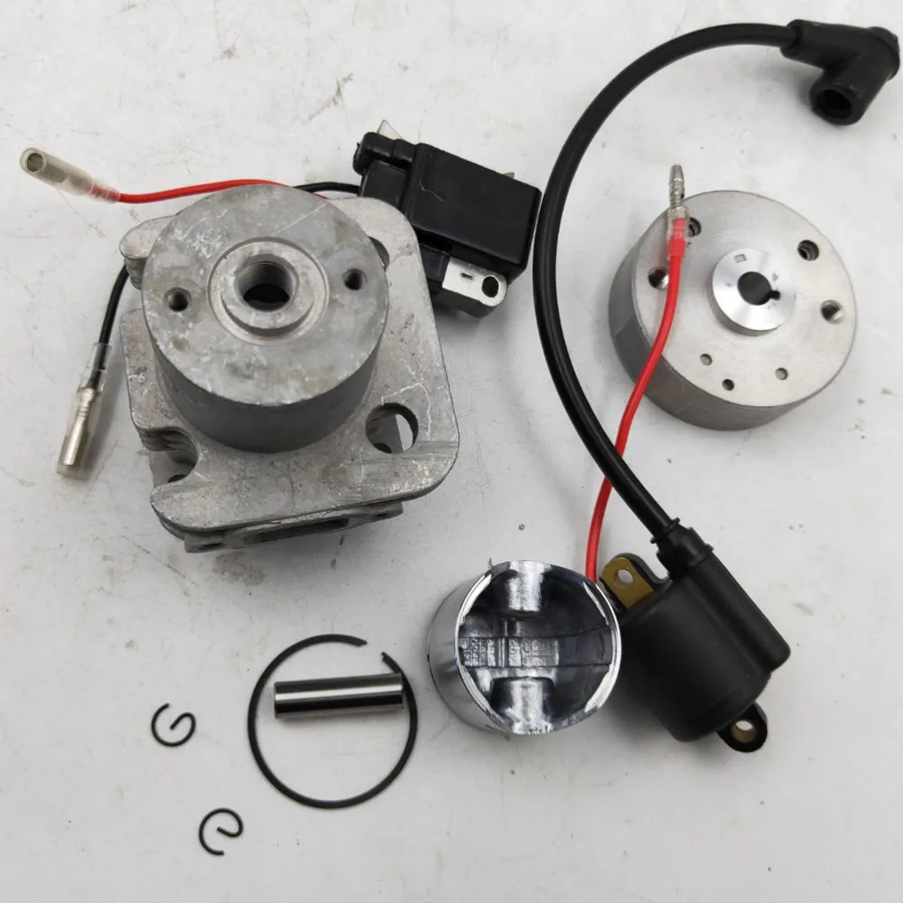 4 Hole 29cc Cylinder Kit and Ignition System Kit Fit for Zenoah RCMK Marine Gas G290 Engine Rc Boat Parts