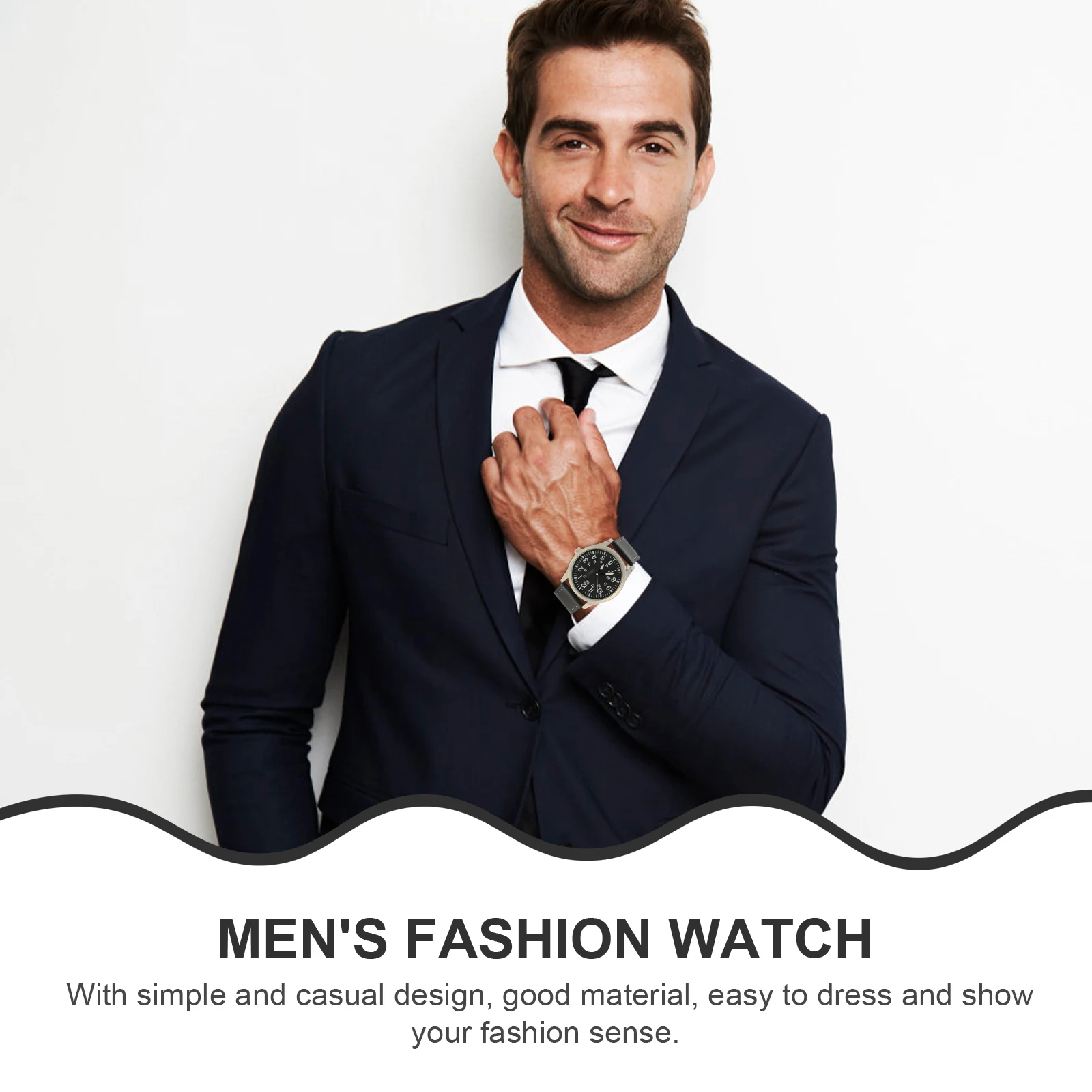 

Waterproof Quartz Men Watch Stylish Stainless Strap Luminous Dial Adjustable Male Gift Watch