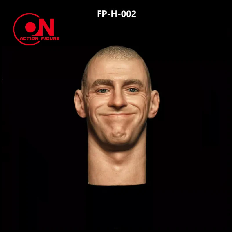 Scultura Testa Maschile con Espressione FP-H-002 in Scala 1/6, Adatta per Action Figure da 12 Pollici