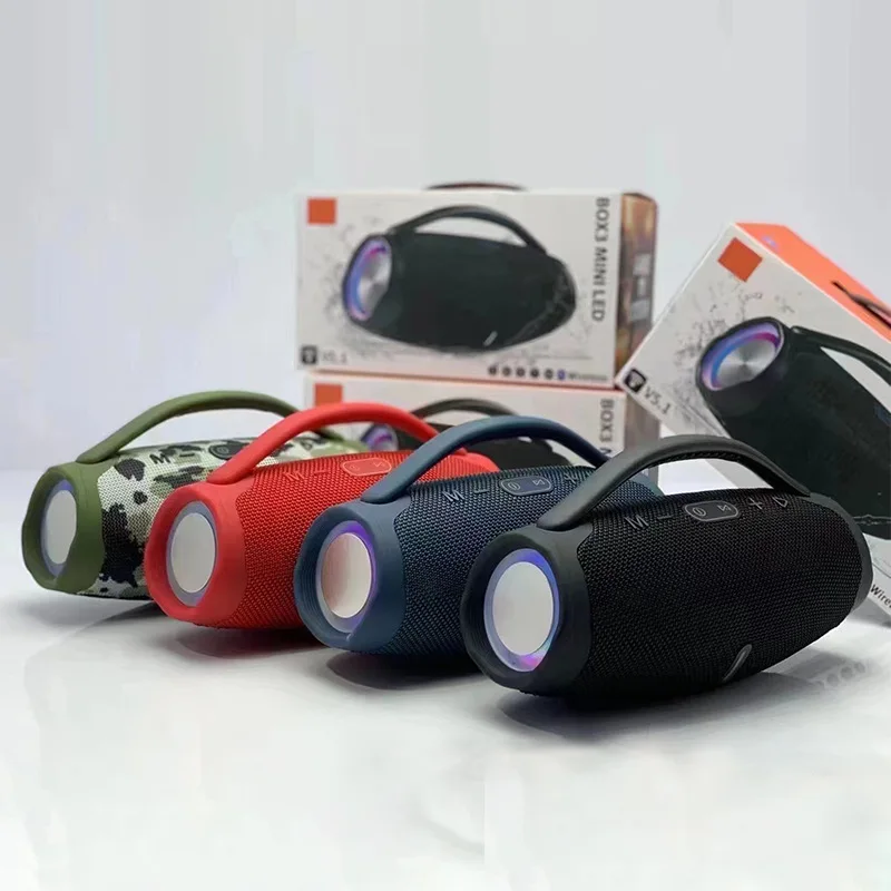 High Quality 10W Mini Blue-tooth Speakers Wholesale Portable Gaming Subwoofer with Wireless Microphone and FM for Party Boombox3