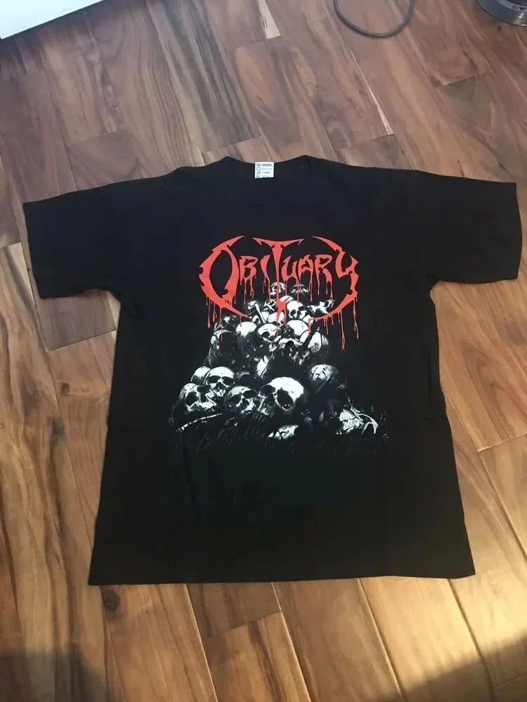 New Arrival fashion heavyweight Hot Sale vintage Summer Vintage 1990S Obituary Shirt L Cannibal Corpse Bolt Thrower Morbid Angel